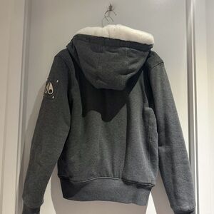 Moose Knuckles Gray Hooded Jacket